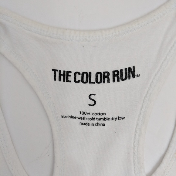 Unicorn Color Run Tank Rainbow Cotton White Cute - Picture 5 of 8